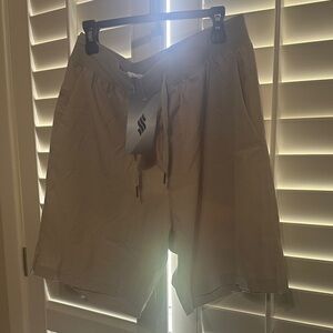 Men's Beige Athletic Shorts